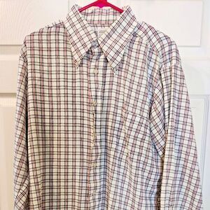 Vintage Career Club Long Sleeve Button Down Shirt Plaid 16 1/2-33-Retro Shirt